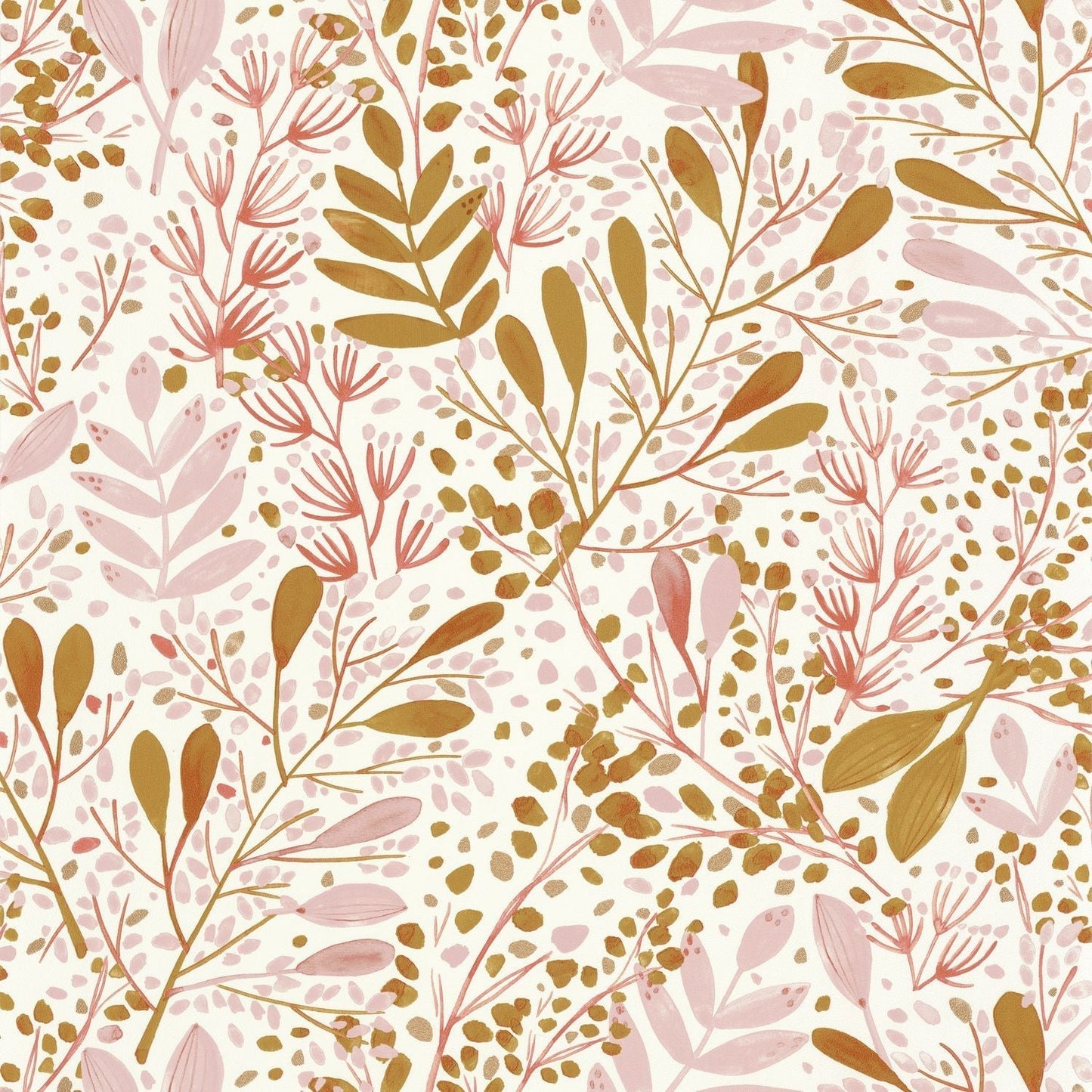 Green Life Joy Wallpaper - Rose - Caselio - 101694002