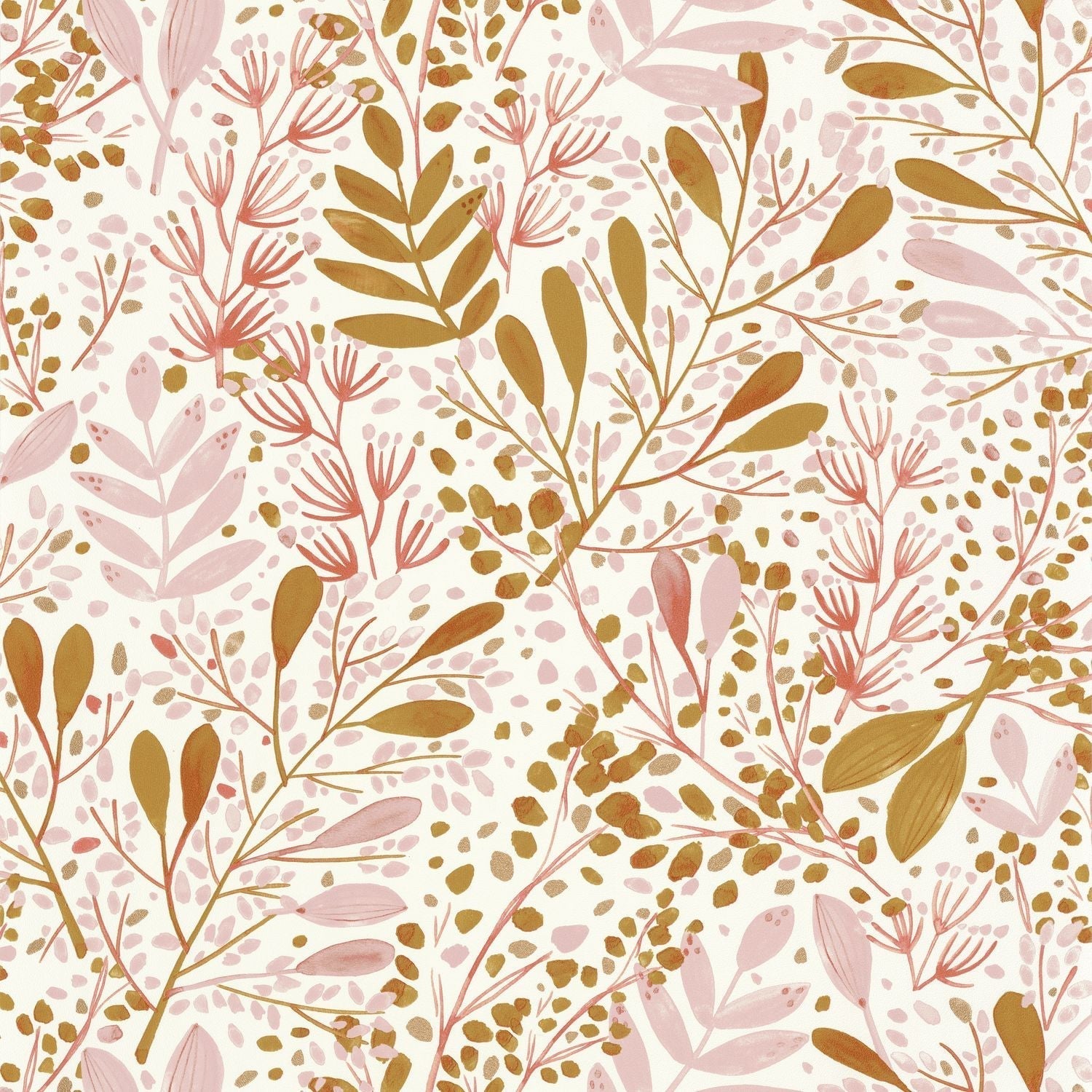 Green Life Joy Wallpaper - Rose - Caselio - 101694002