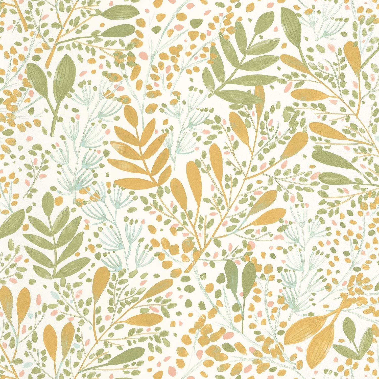 Green Life Joy Wallpaper - Orange - Caselio - 101690369