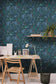 Green Life Joy Wallpaper - Bleu Indigo - Caselio - 101699785
