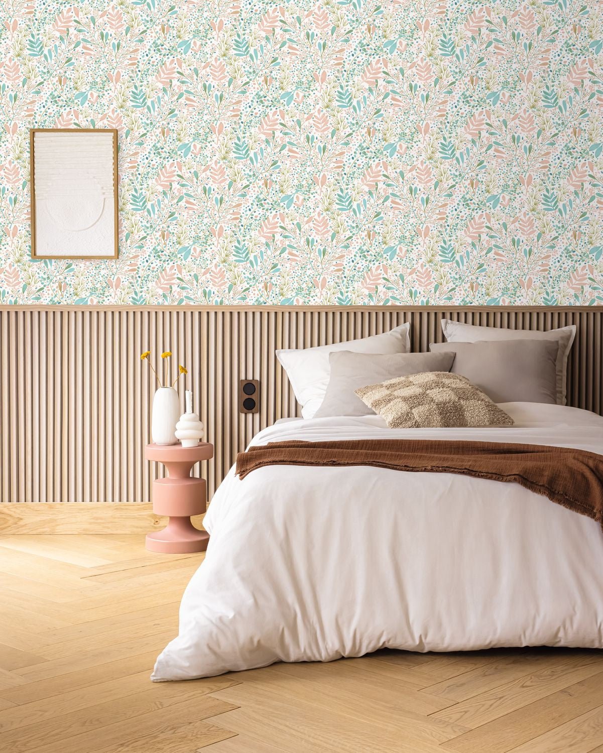Green Life Joy Wallpaper - Vieux Rose - Caselio - 101690458