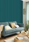 Green Life Peaceful Wallpaper - Bleu Madura - Caselio - 101726122