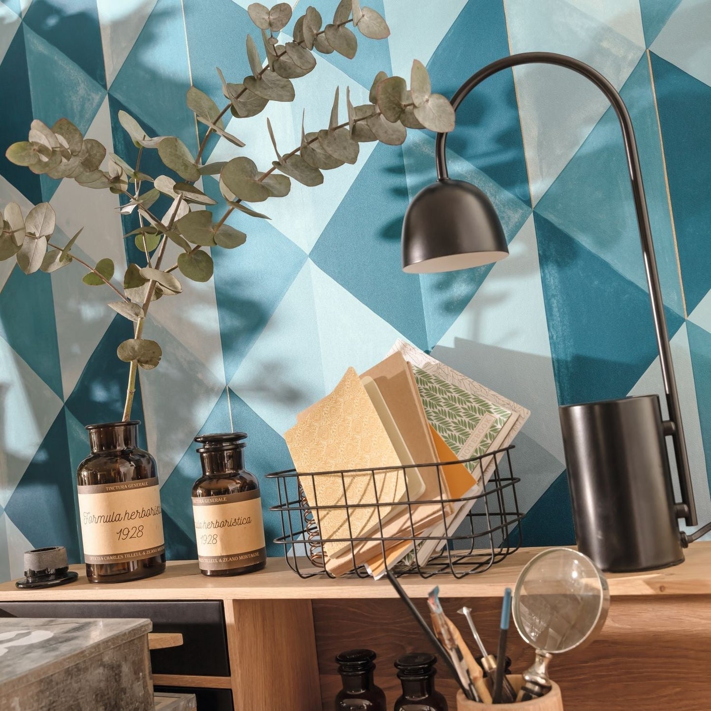 Green Life Plenitude Wallpaper - Bleu Madura - Caselio - 101706027