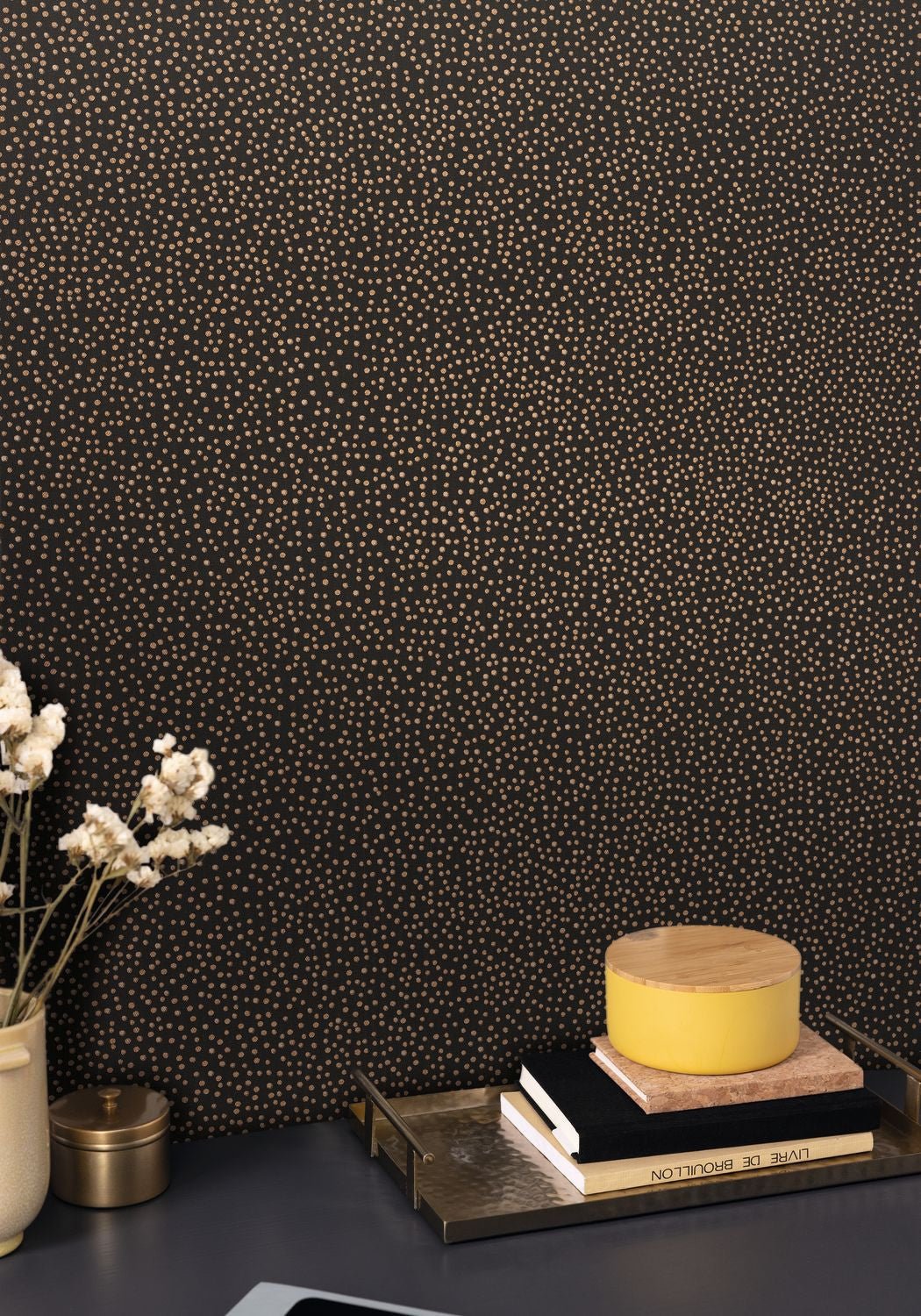 Green Life Sparkle Wallpaper - Noir - Caselio - 101739024