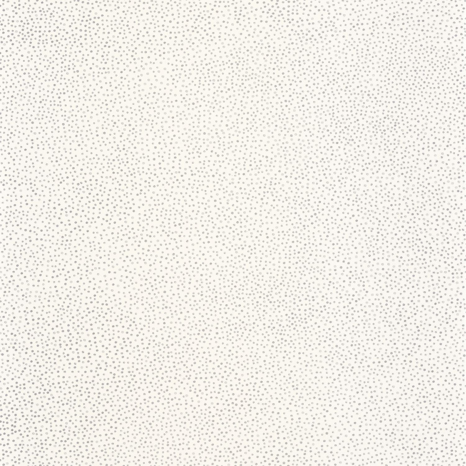 Green Life Sparkle Wallpaper - Blanc Argent - Caselio - 101730099