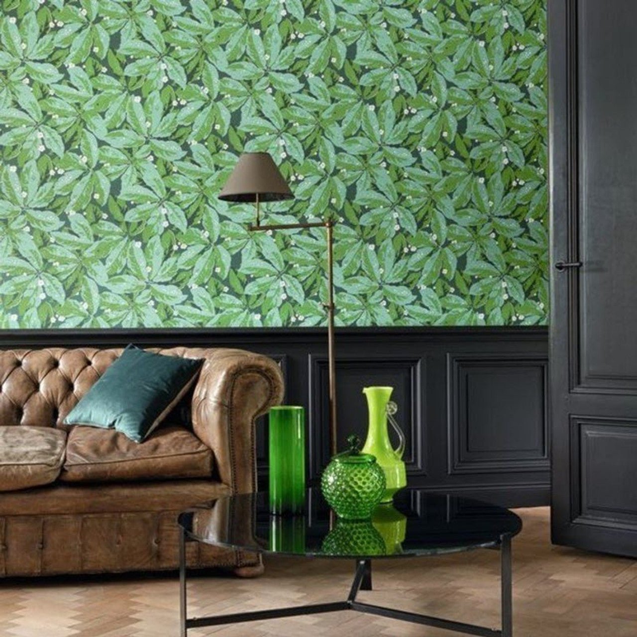 Greenery Five O'Clock Wallpaper - Vert Tropical - Casadeco - 85797156 - Premier Wallcovering