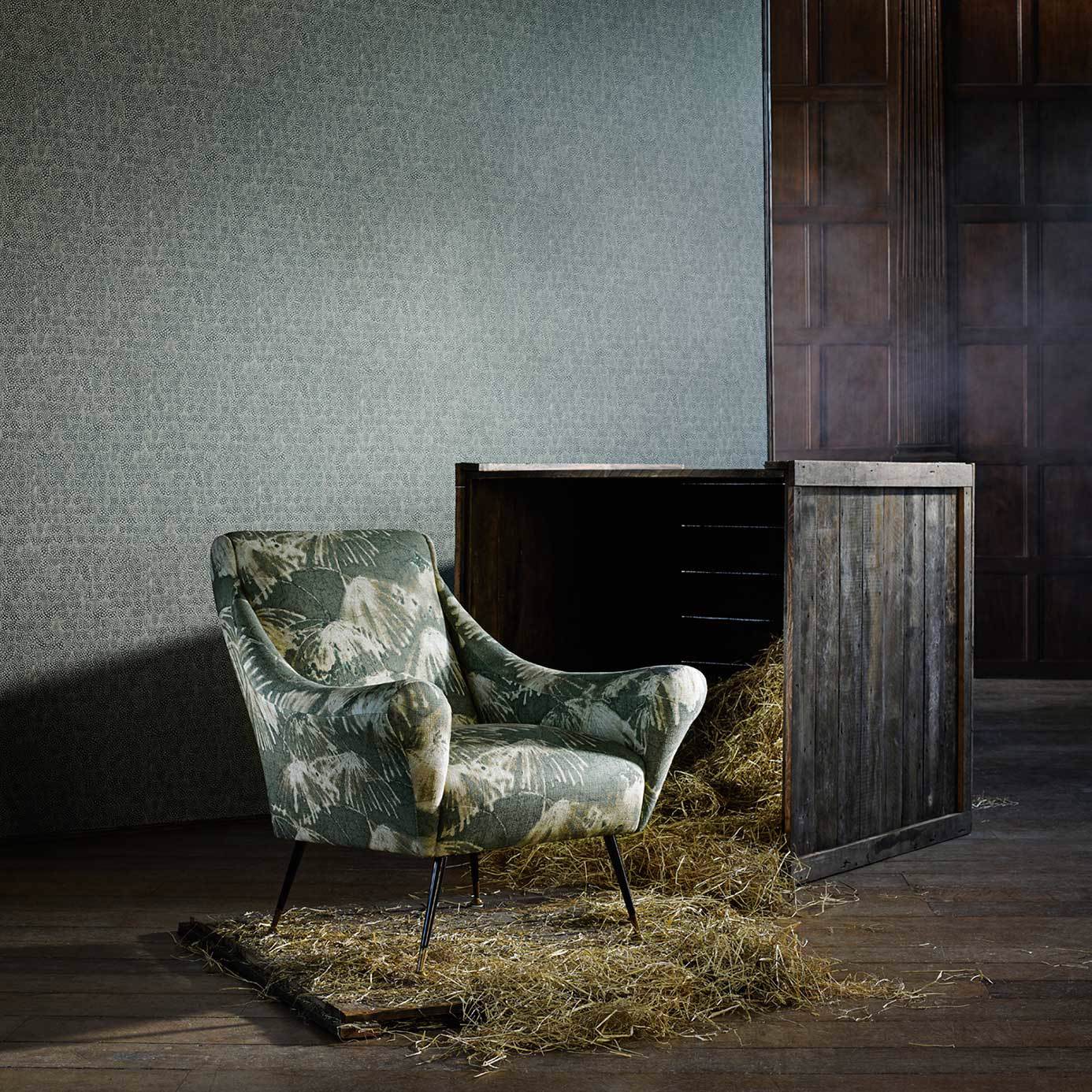 Guinea Wallpaper - Blue Stone - ZKEM312648 - Zoffany