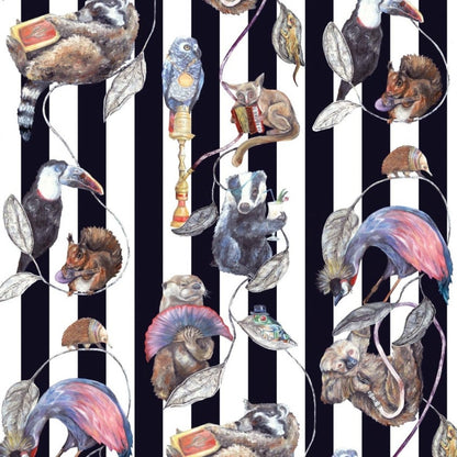 Hackney Empire Stripe Wallpaper - Midnight - House of Hackney - 1-WA-HAC-DI-MID-STR