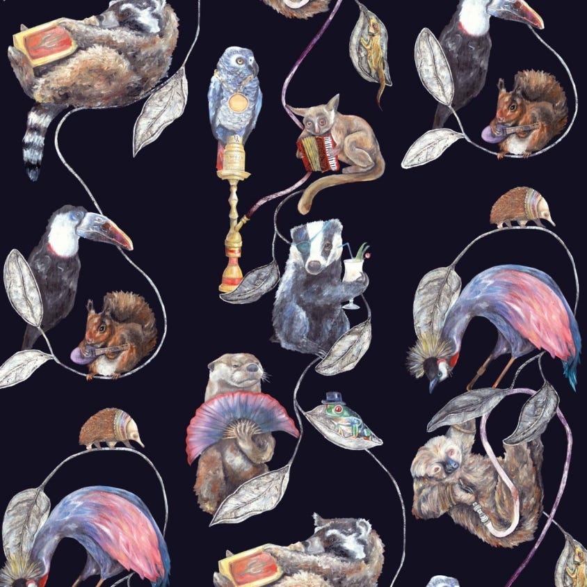 Hackney Empire Wallpaper - Midnight - House of Hackney - 1-WA-HAC-DI-MID-XXX