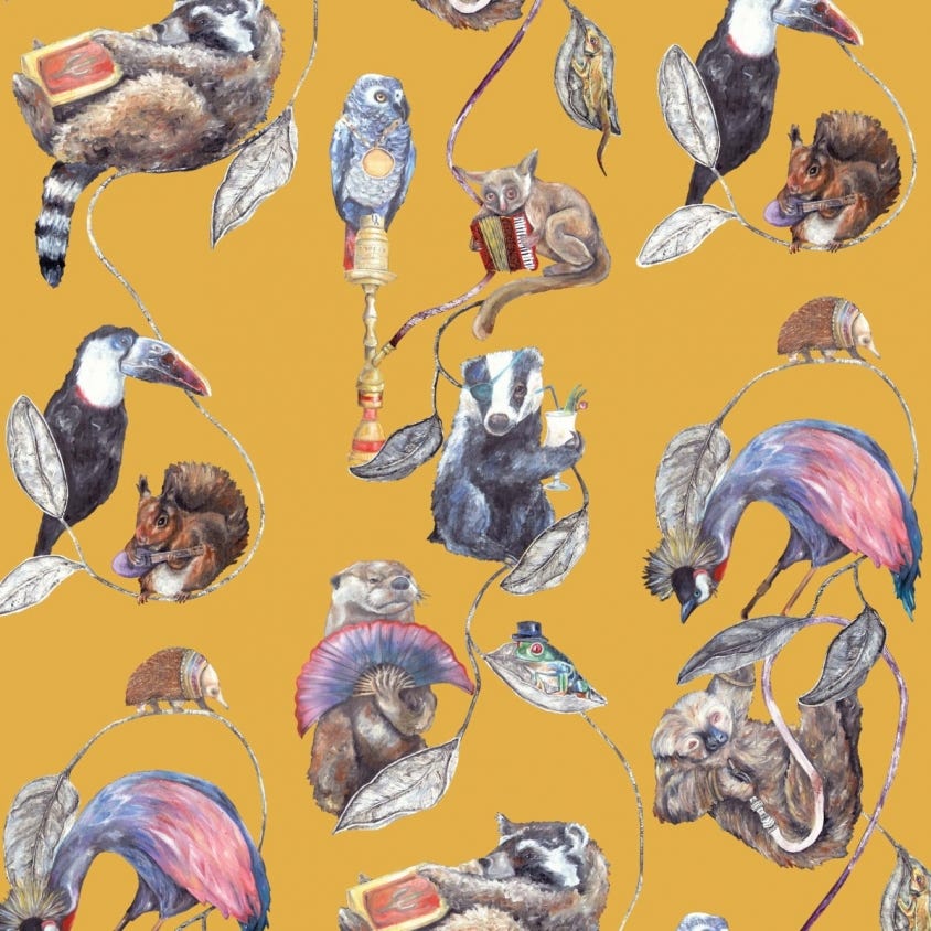 Hackney Empire Wallpaper - Ochre - House of Hackney - 1-WA-HAC-DI-OCH-XXX