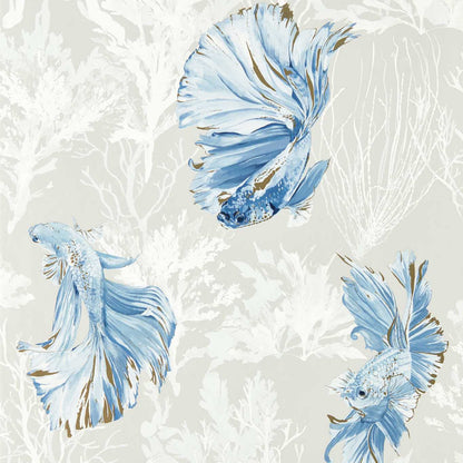 Halfmoon Wallpaper - Stillness/Indigo - Harlequin - HTEW112766