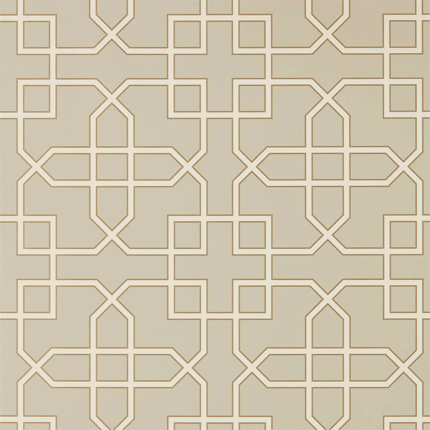 Hampton Trellis Wallpaper - Linen - Sanderson - DGLW216659