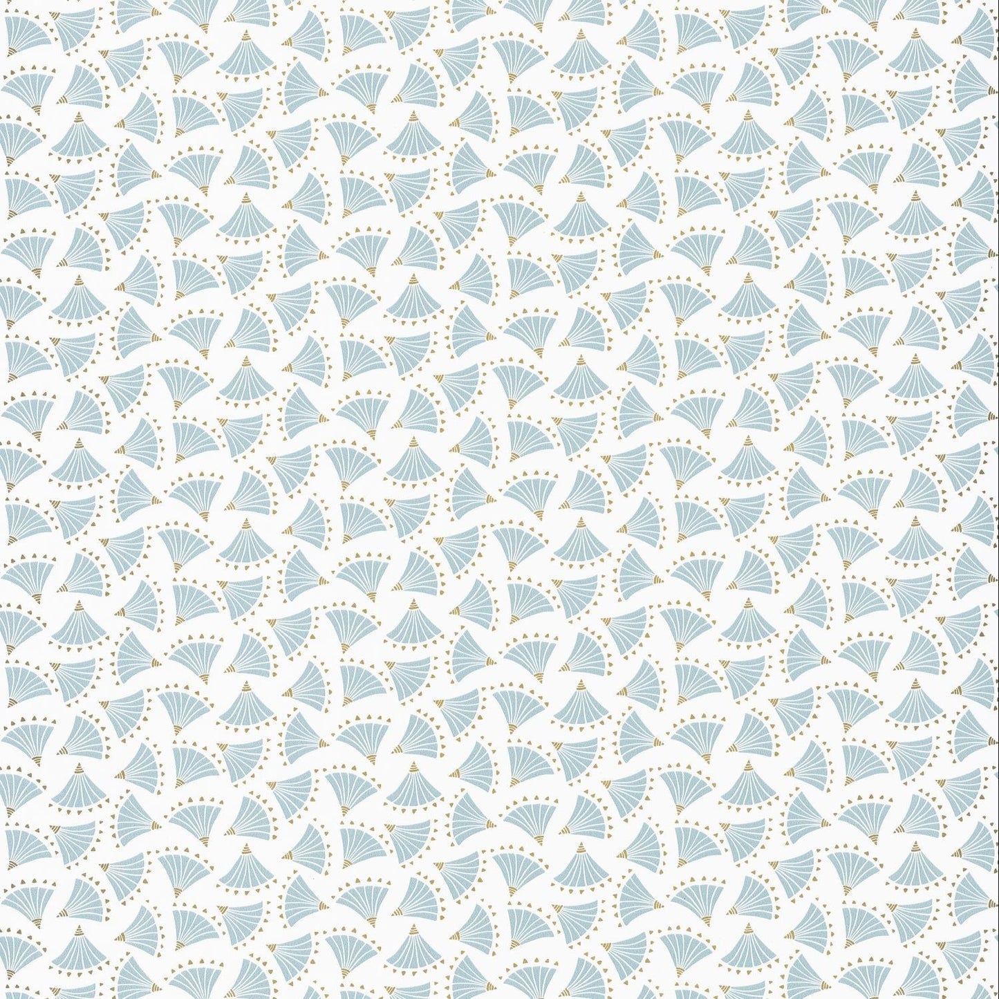 Hanami Origami Wallpaper - Bleu Clair/ Gold - Caselio - 100366100
