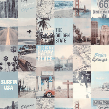 Happy Place Wallpaper - Bleu Gris - Caselio - 103346090