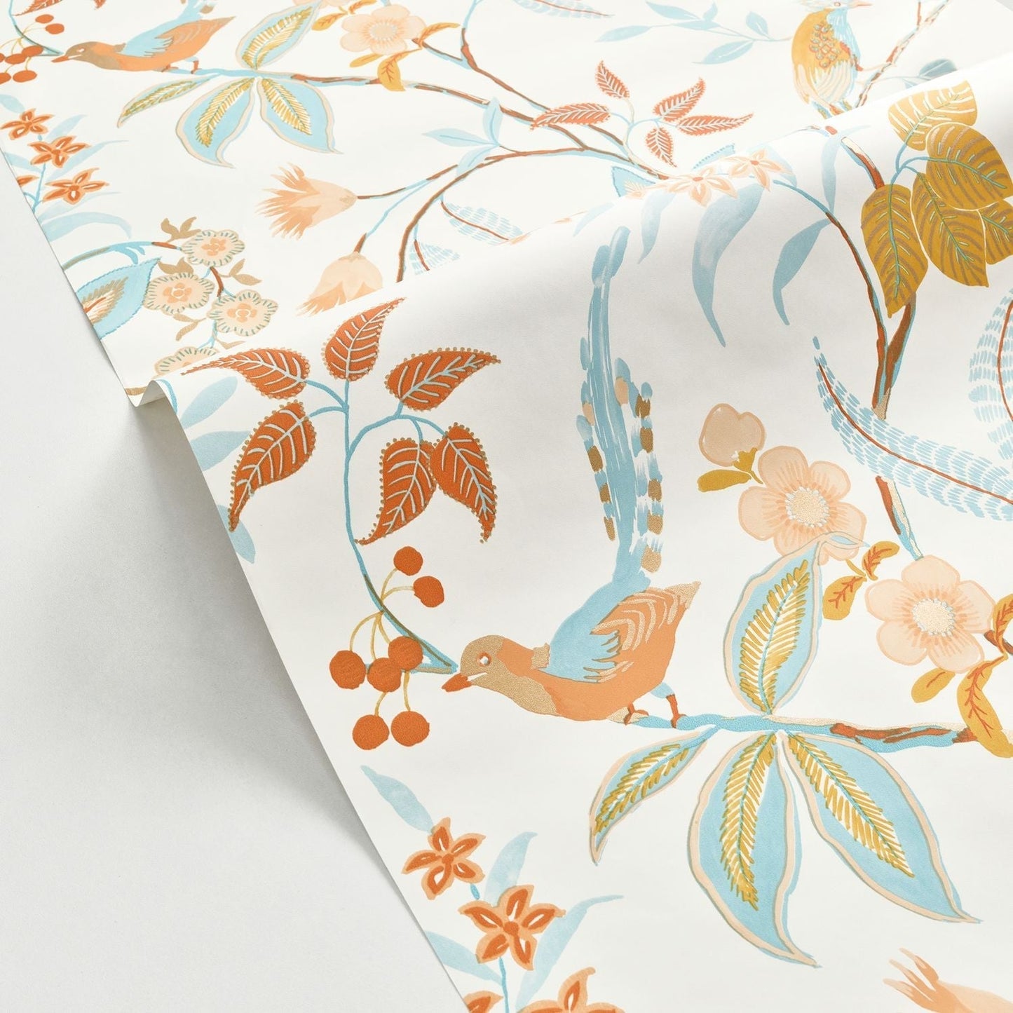 Happy Wallpaper - Orange Bleu Clair - Caselio - 104060354