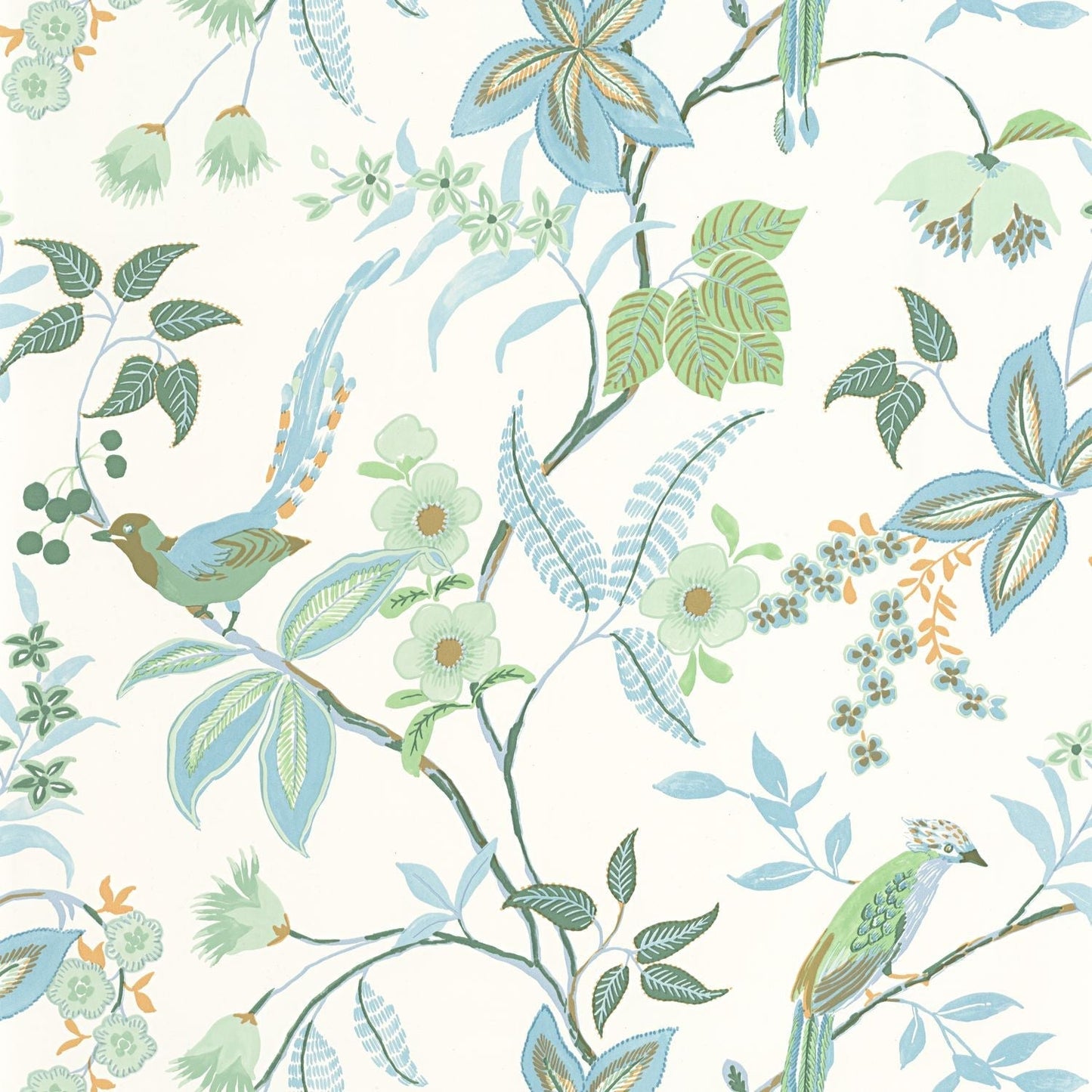 Happy Wallpaper - Bleu Porcelaine - Caselio - 104060643