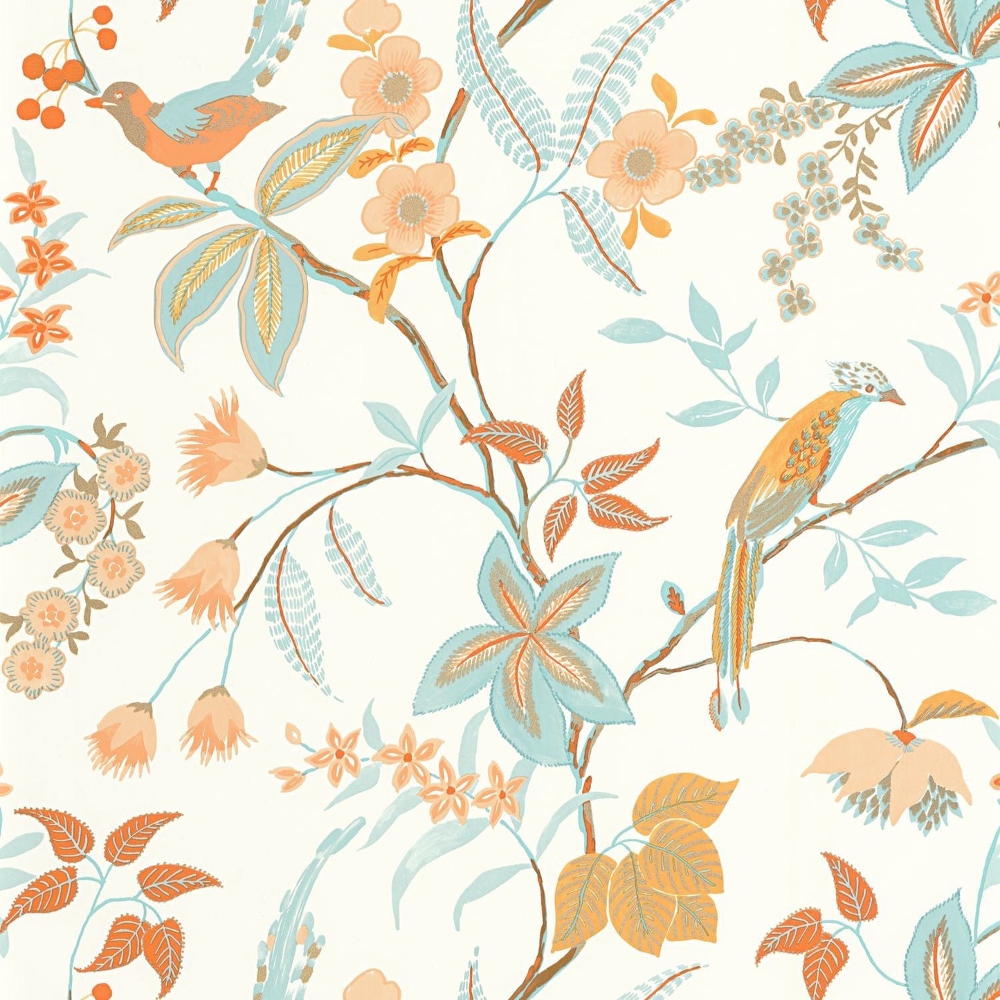 Happy Wallpaper - Orange Bleu Clair - Caselio - 104060354