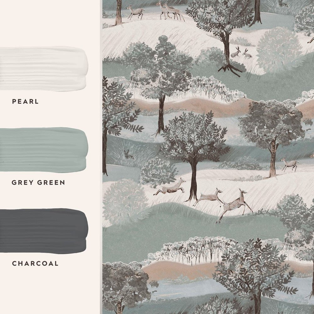 Hartingdon Wallpaper - Jade Green - Laura Ashley - 119858 - Premier Wallcovering