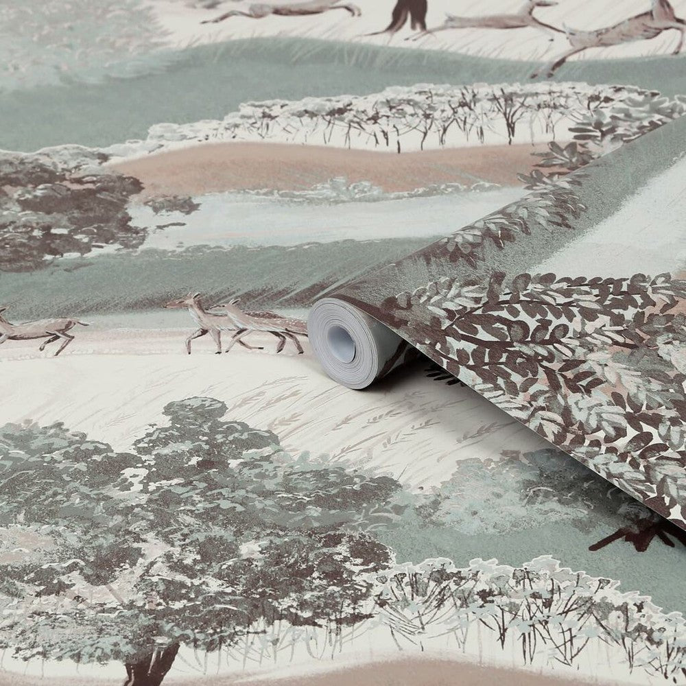 Hartingdon Wallpaper - Jade Green - Laura Ashley - 119858 - Premier Wallcovering