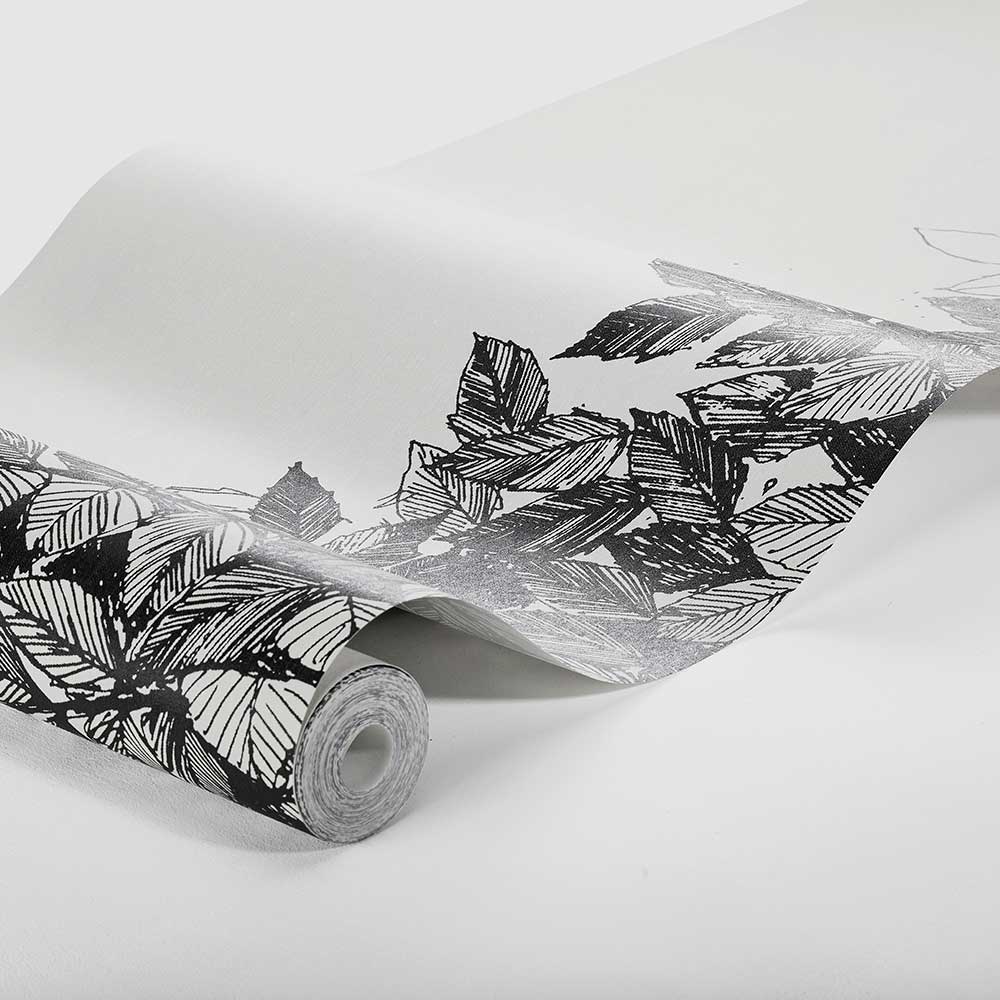 Hassel Panel Wall Mural - Ivory / Black - Boråstapeter - 1950 - Premier Wallcovering