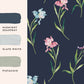 Hawling Irises Wallpaper - Midnight Seaspray - Laura Ashley - 127399 - Premier Wallcovering