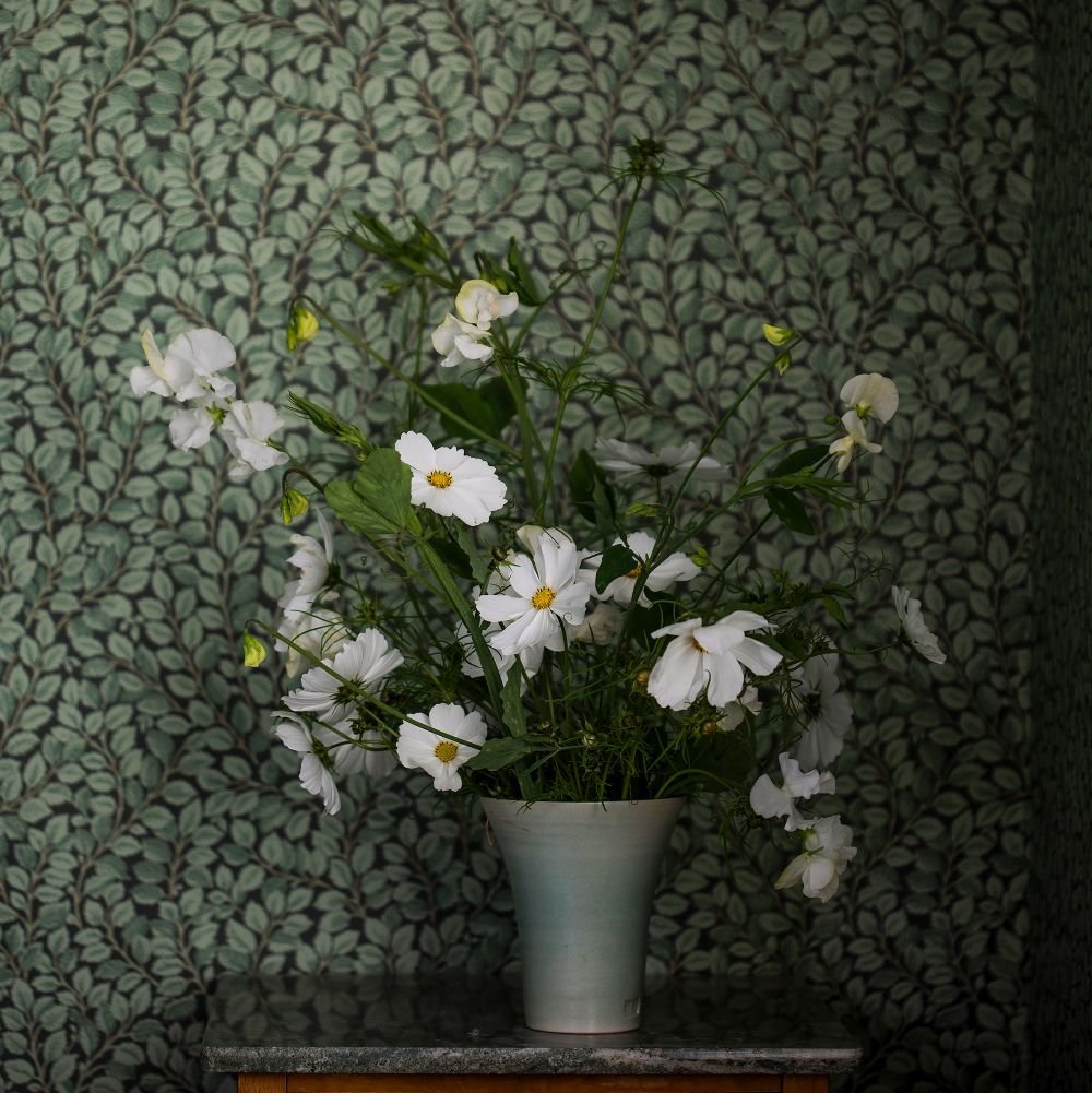 Hazel Wallpaper - Dark Green - Boråstapeter - 7663 - Premier Wallcovering