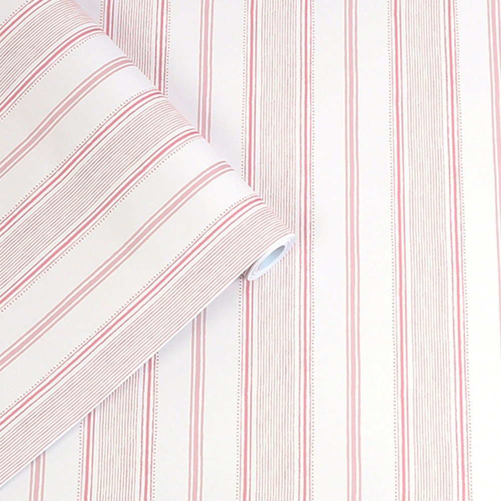 Heacham Stripe Wallpaper - Blush - Laura Ashley - 115270 - Premier Wallcovering