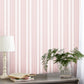 Heacham Stripe Wallpaper - Blush - Laura Ashley - 115270 - Premier Wallcovering