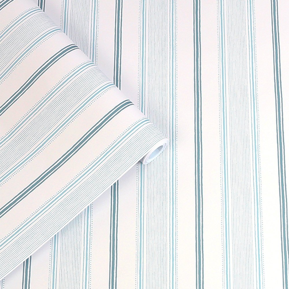 Heacham Stripe Wallpaper - Seaspray - Laura Ashley - 115271 - Premier Wallcovering