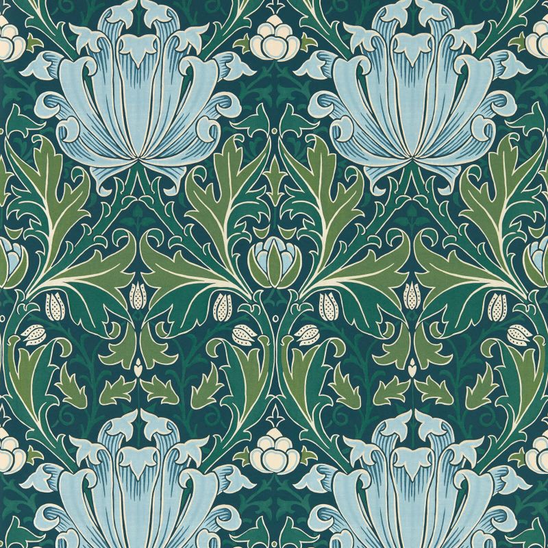 Helena Wallpaper - Indigo/Boughs - 217359 - Morris & Co - Premier Wallcovering