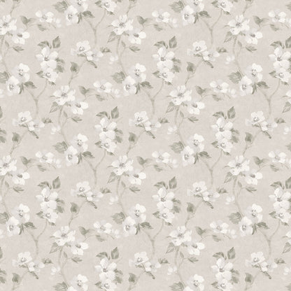 Helen´s Flower Wallpaper - Grey - Beige - Boråstapeter - 3582 - Premier Wallcovering