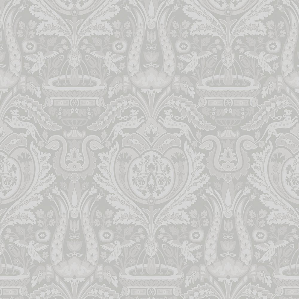 Heraldic Damask Wallpaper - Slate Grey - Laura Ashley - 113410 - Premier Wallcovering