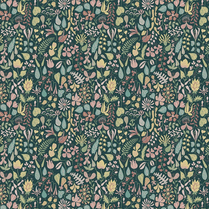 Herbarium Wallpaper - Green multi - coloured - Boråstapeter - 1976 - Premier Wallcovering