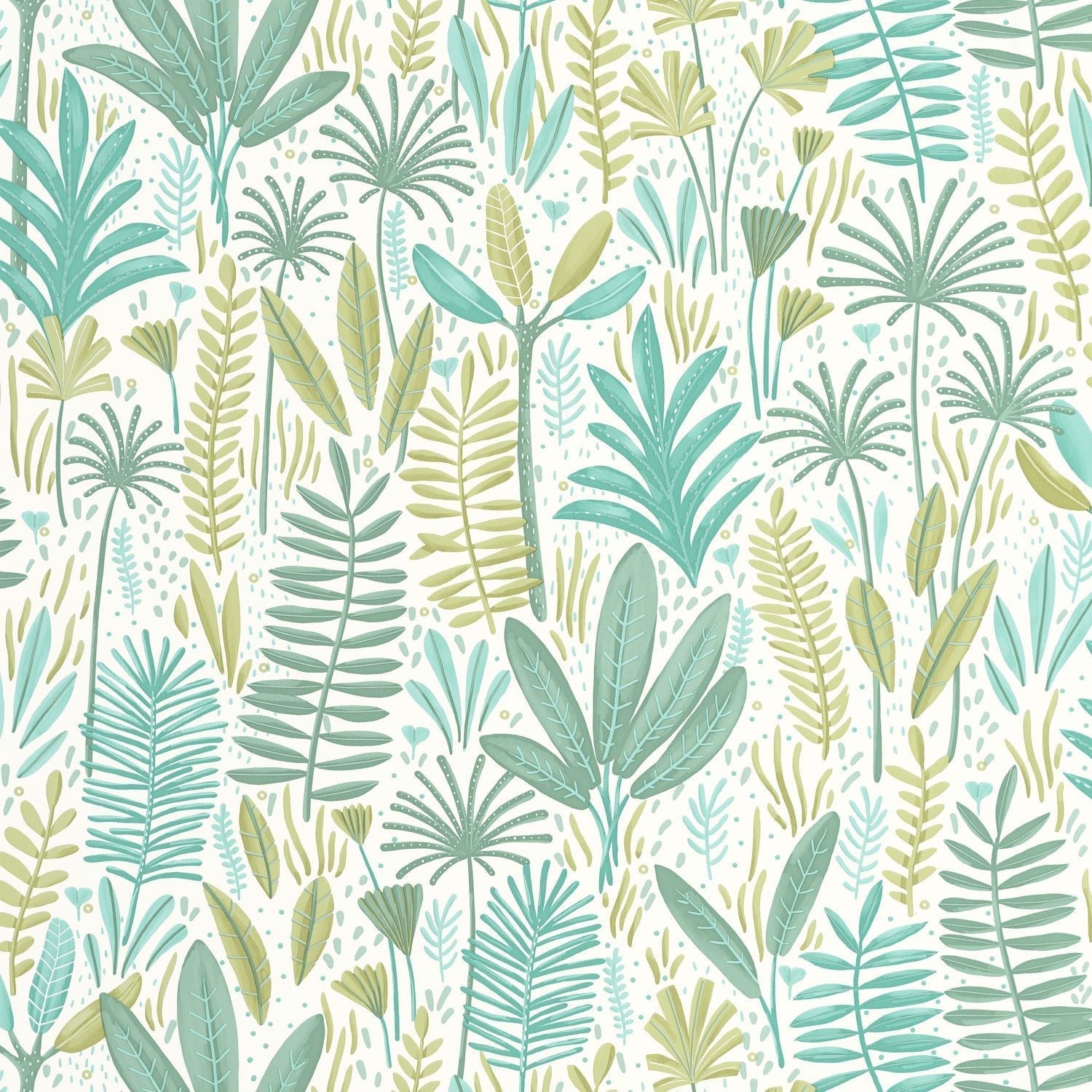 Herbes Folles Wallpaper - Vert - Caselio - 105727177