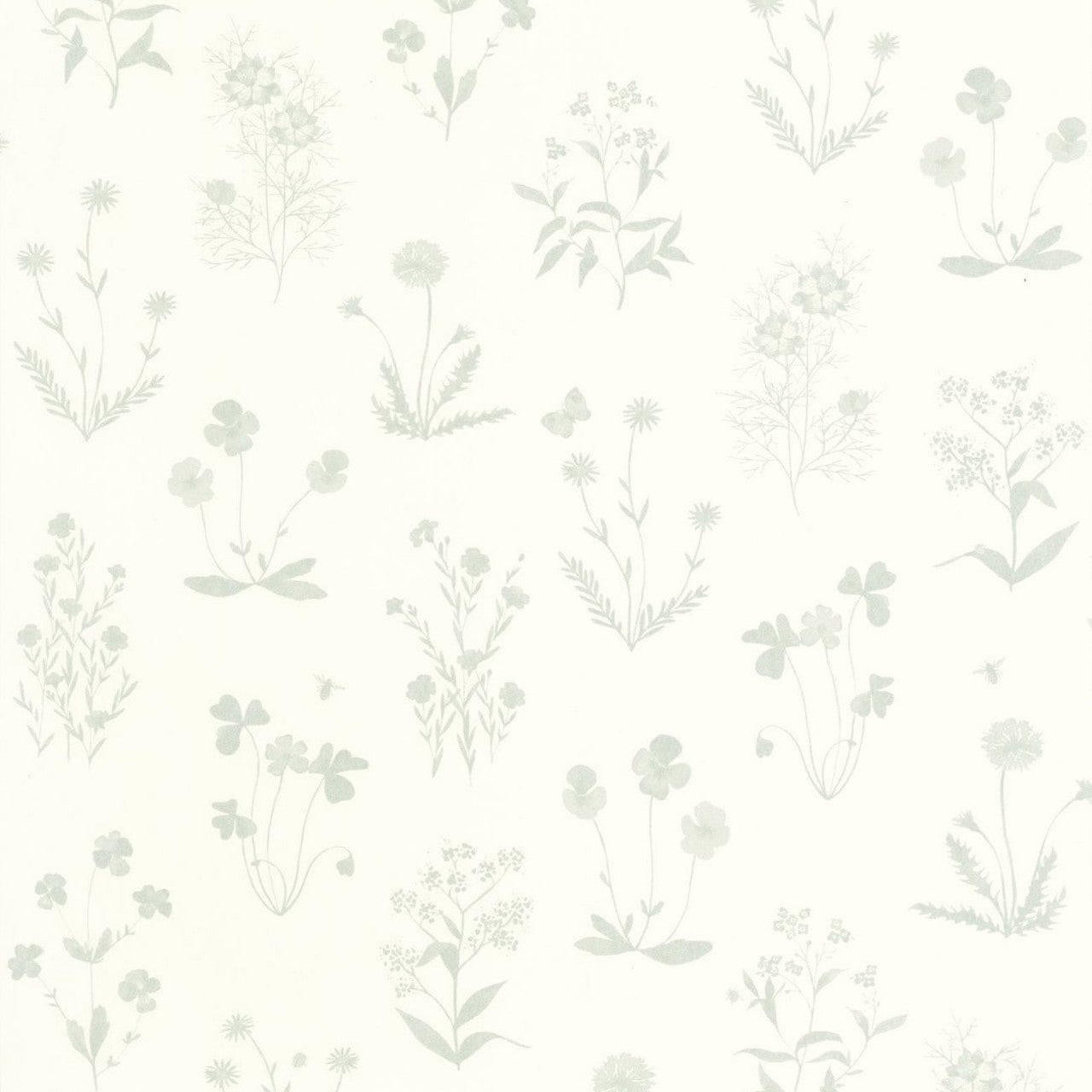 Herbier Gardens Wallpaper - Bleu Grise - Casadeco - 87626209 - Premier Wallcovering
