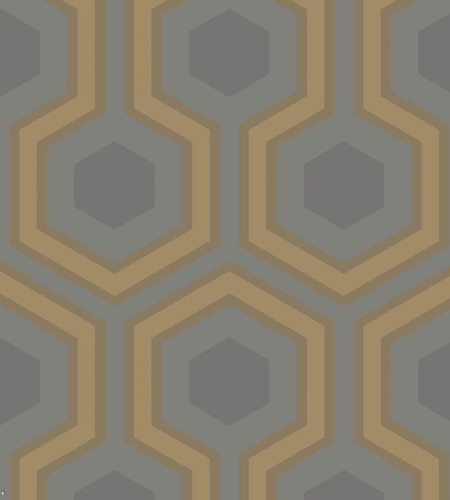 Hicks' Grand Wallpaper - Metallic Gold & Charcoal on Soot - 95/6033 - Cole & Son - Premier Wallcovering