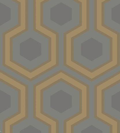 Hicks' Grand Wallpaper - Metallic Gold & Charcoal on Soot - 95/6033 - Cole & Son - Premier Wallcovering