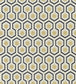 Hicks' Hexagon Wallpaper - Black & Metallic Gold on Soft Olive - 66/8056 - Cole & Son - Premier Wallcovering
