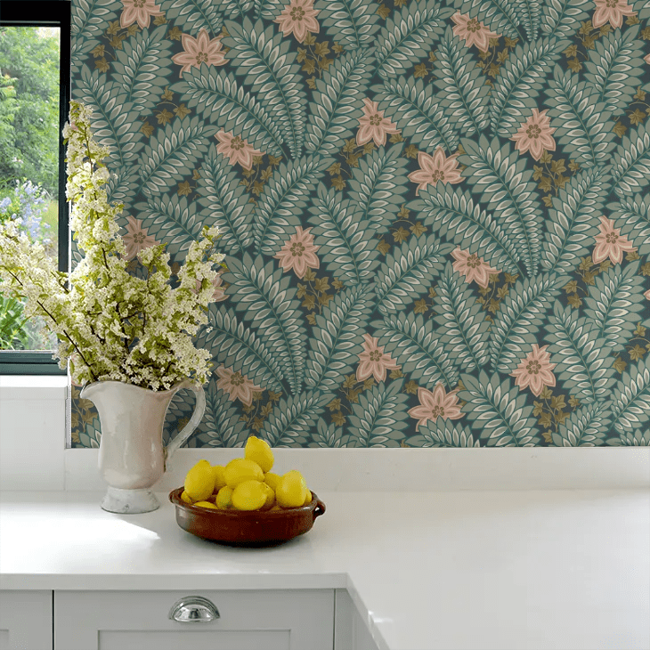 Hidden Ivy Wallpaper - Green - Boråstapeter - 2250 - Premier Wallcovering