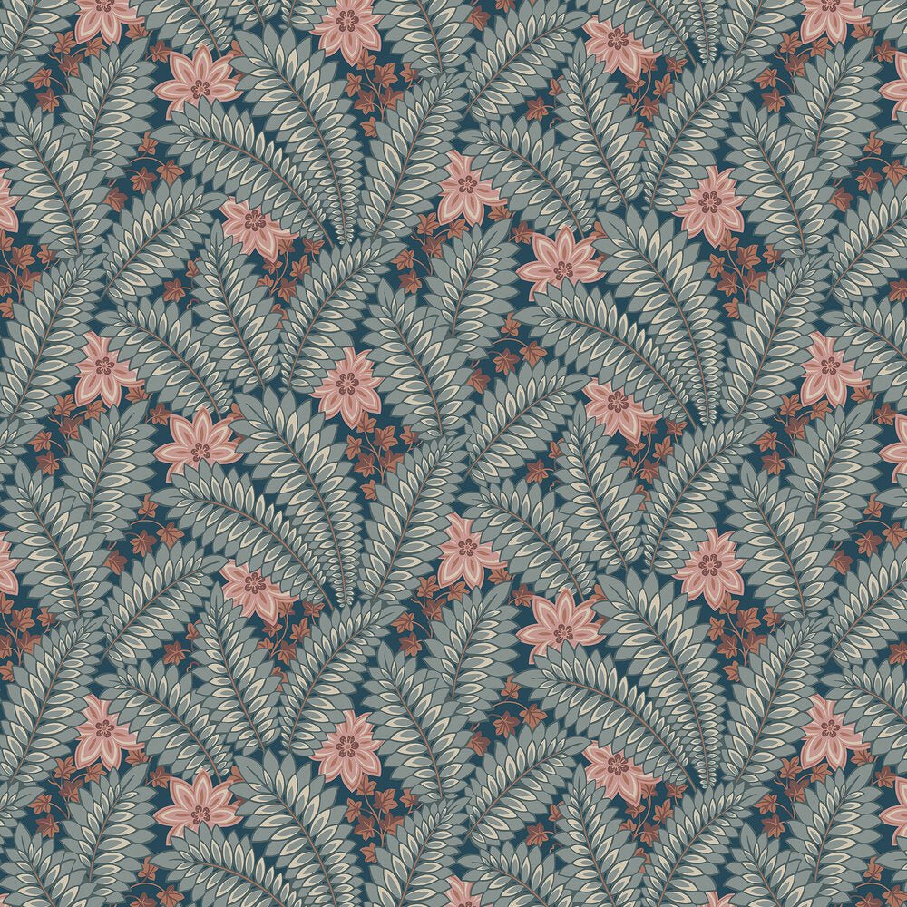Hidden Ivy Wallpaper - Blue - Boråstapeter - 2251 - Premier Wallcovering