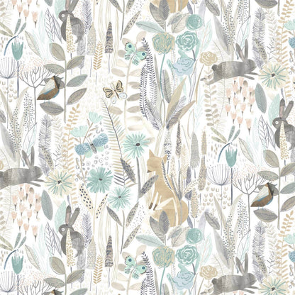 Hide and Seek Wallpaper - Linen/Duck Egg/Stone - Harlequin - HLTF112634