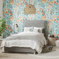 Hide and Seek Wallpaper - Poppy/Marine/Ochre - Harlequin - HLTF112633