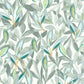 Hojas Nicaragua Wallpaper - Vert And Blanc - Casadeco - 85977017 - Premier Wallcovering