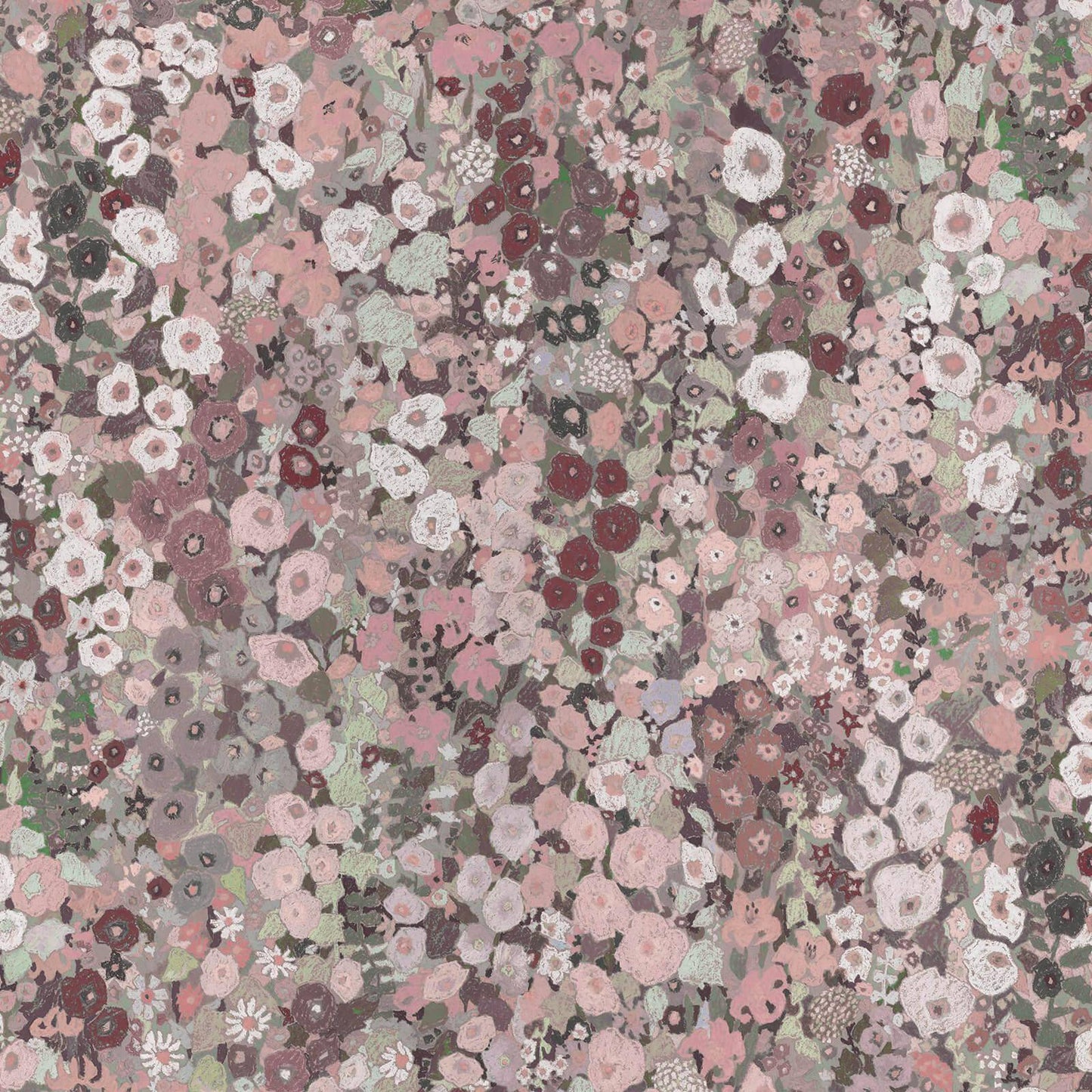 Hollyhocks Wallpaper - Earth - House of Hackney - 1-WA-HOL-DI-EAR-XXX