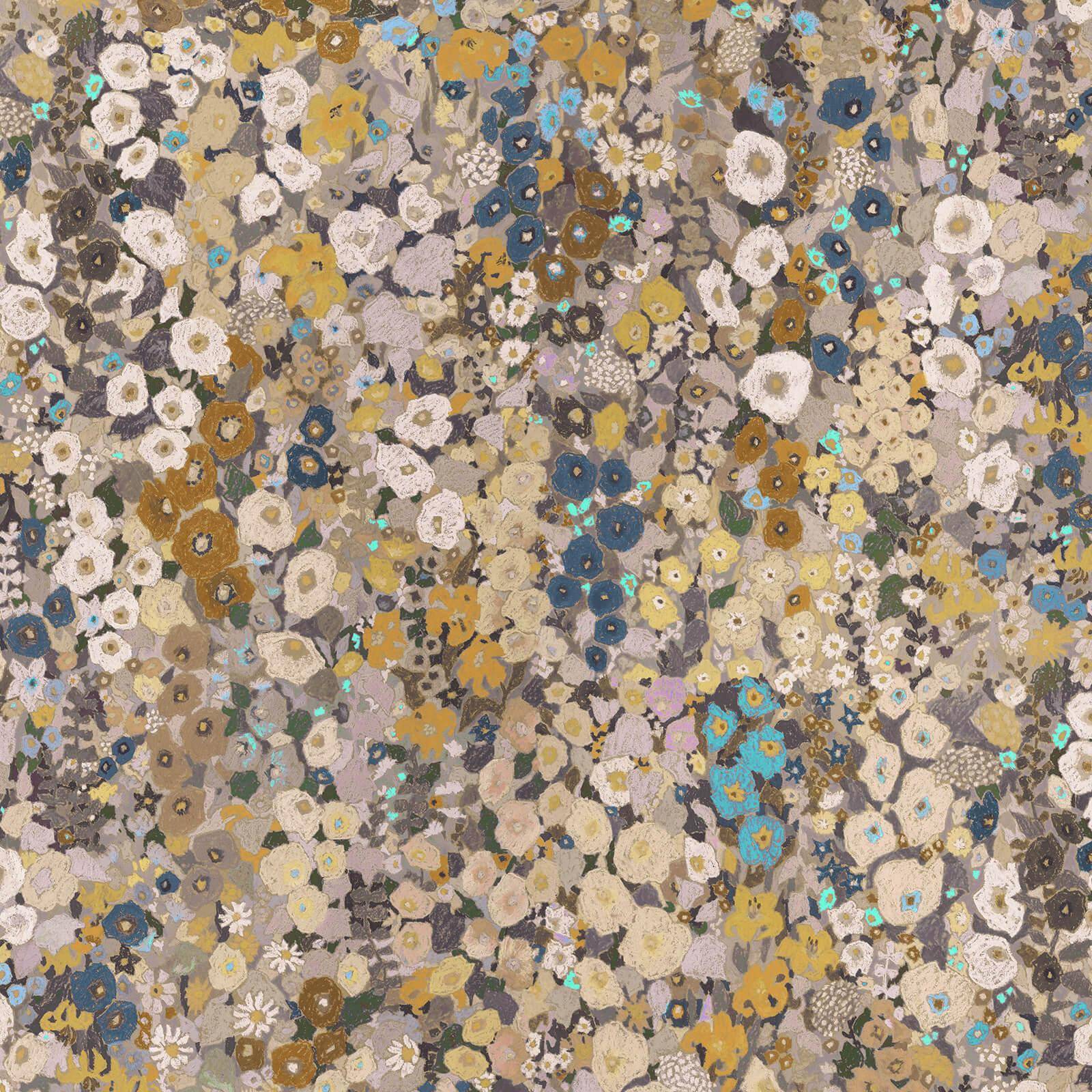 Hollyhocks Wallpaper - Flax - House of Hackney - 1-WA-HOL-DI-FAX-XXX