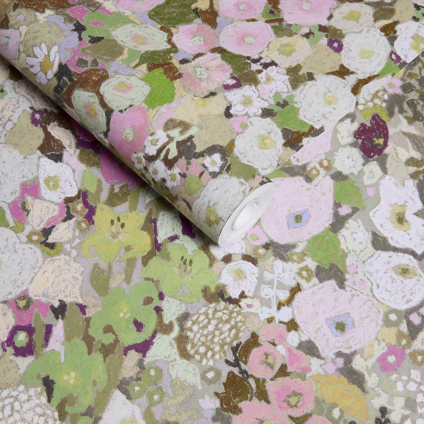 Hollyhocks Wallpaper - Meadow - House of Hackney - 1-WA-HOL-DI-MEA-XXX