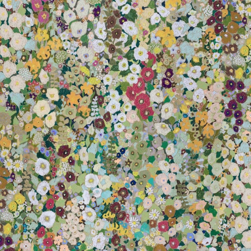 Hollyhocks Wallpaper - Summer - House of Hackney - 1-WA-HOL-DI-SUM-XXX