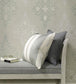 Holmwood Wallpaper - Aqua/White - Nina Campbell - NCW4120 - 01 - Premier Wallcovering