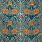 Honeysuckle And Tulip Velvet Fabric - Woad/Mulberry - Morris & Co - 236940 - Premier Wallcovering