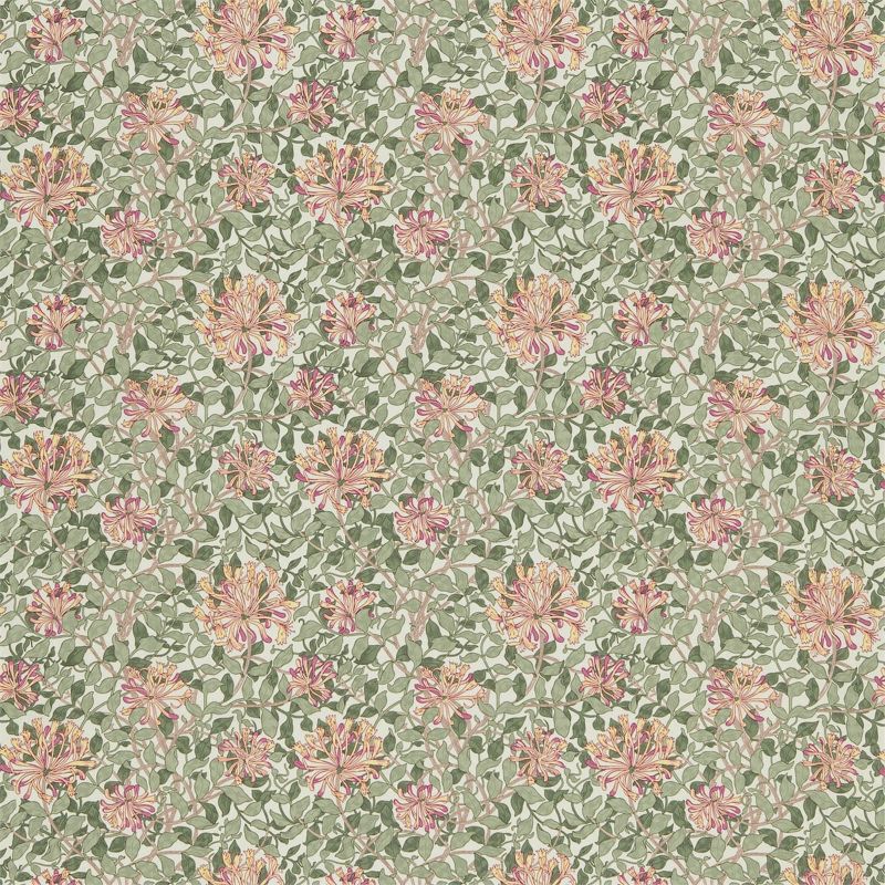 Honeysuckle Fabric - Chalk/Yellow - Morris & Co - DJA1HS201 - Premier Wallcovering
